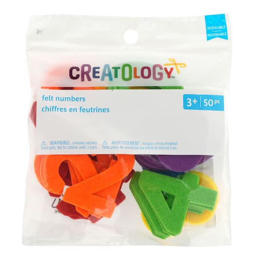 12 Packs: 50 ct. (600 total) Felt Numbers Scrap Pack by Creatology™